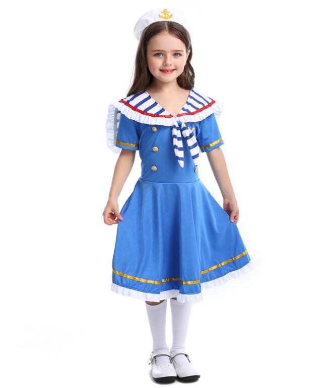 F68167 navy costume for girls